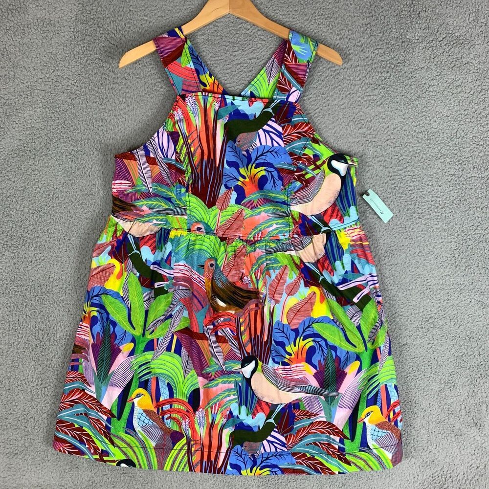 NWT Anthropologie Multicolor Tropical Print Mini Dress - Picture 4 of 16